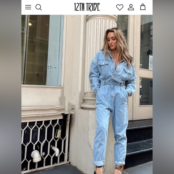 12th tribe Jean jump suit - Picture 3 of 6